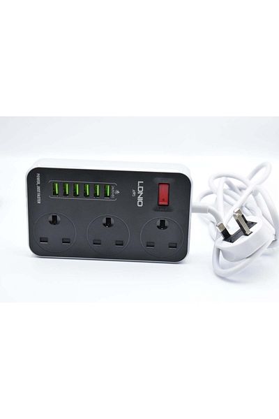 LDNIO Fire-Resistant LDNIO 3604 Power Strip – 3M Length