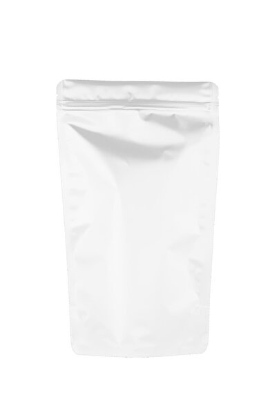 Packtory Beyaz Mat Kilitli Doypack Ambalaj 16 X 27 4 Cm. 500 Gr. - 50 Adet