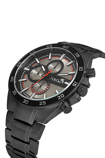 Poloair Spor Metal Erkek Kol Saati Siyah Antrasit Renk PL-0961E1x
