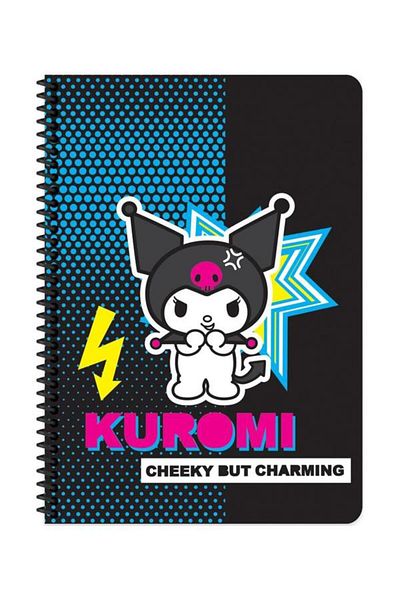 KESKİN COLOR Kuromi A4 80 Sheets Cardboard Cover - Set of 2 Sharp Color Notebook 4