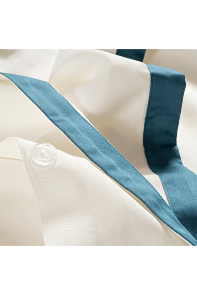 Zsa Zsa Zsu Brıto Bordürlü 200 Tc Saten Pamuk Saten %100 Pamuk Nevresim Seti 200x220 Cm Ekru