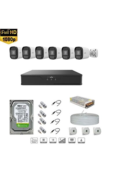 Uniview Full Hd 6 Kameralı Set