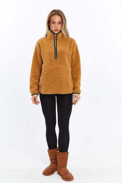 Grenj Fashion Плюшен плетен суитшърт