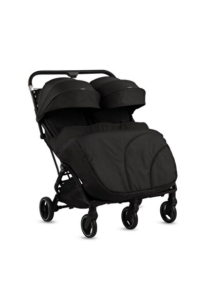 Kraft Duplo İkiz Bebek Arabası - Siyah
