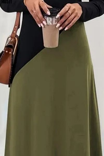 Kokosh moda Rochie lungă din viscoză cu decolteu în V pentru femei