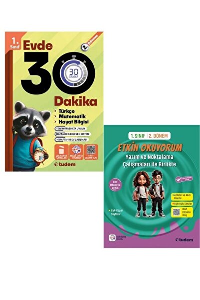 Tudem Yayınları Tudem 1. Sınıf Evde 30 Dakika ve Okuma Anlama Etkinlikleri - ...