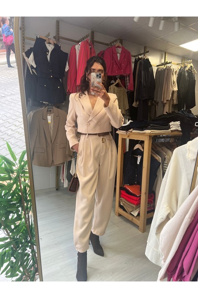 Butik bej havuç pantolon