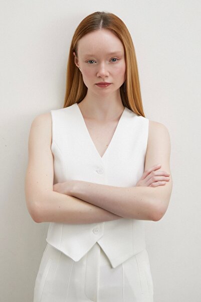 Never more Екрю кольоровий підкладковий жилет з капюшоном