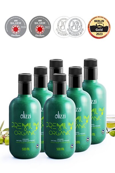 Olizzi Premium Organik Ödüllü Zeytinyağı Natürel Sızma Erken Hasat Soğuk Sıkı...