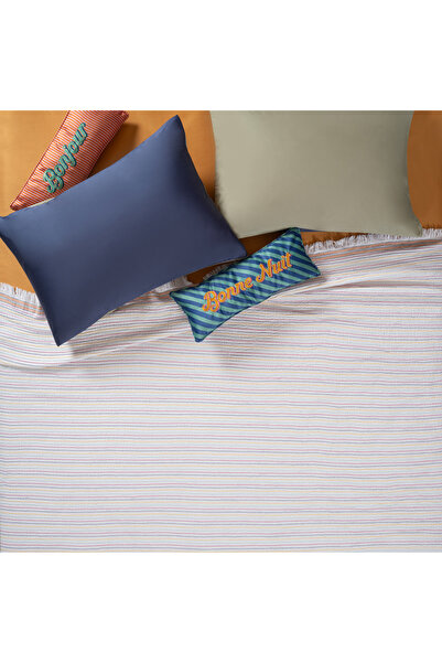 Zsa Zsa Zsu Faro İplik Boyalı Saçaklı Tek Kişilik Pamuk %100 Pamuk Pike 160x220 Cm Renkli