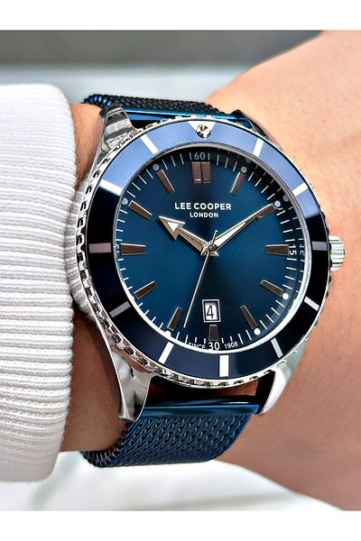 Lee Cooper men's Wristwatch - 5 Atm Waterproof, Special Design Steel Cord