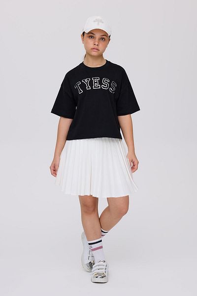 Tyess Tricou negru pentru fete BG Store