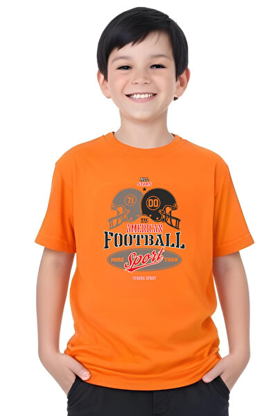 YA KO KİDS Tricou cu mânecă scurtă pentru băieți, cu imprimeu sportiv cu fotbal