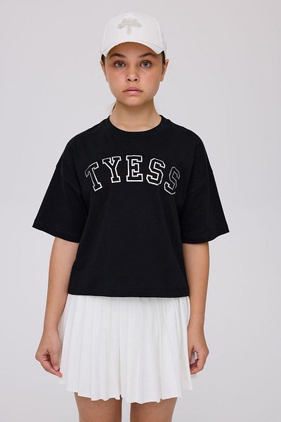 Tyess Tricou negru pentru fete BG Store
