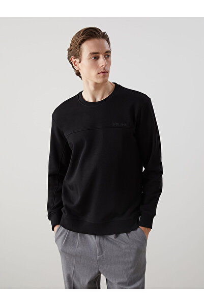 LC Waikiki Hanorac pentru bărbați cu mânecă lungă și imprimeu negru