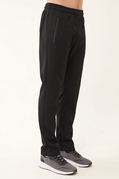 bilcee Men's Black Inside Fleece Custom Fabric Fashion Sweatpants 2011