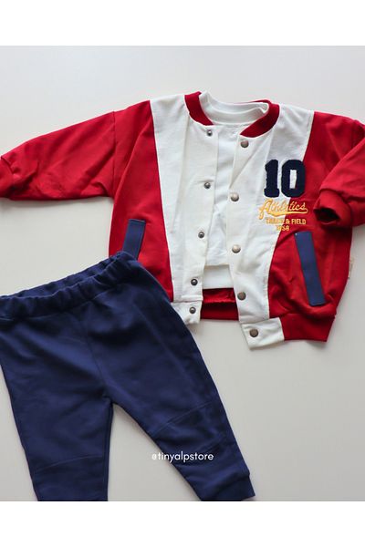 Necix's Design Patterned College Cardigan Included Soft and Comfortable Fabric Baby Boy Suit