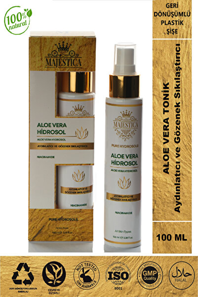 Majestica Aloe Vera Suyu & Niacinamide Tonik 100 ml – Aydınlatıcı Gözenek Sık...