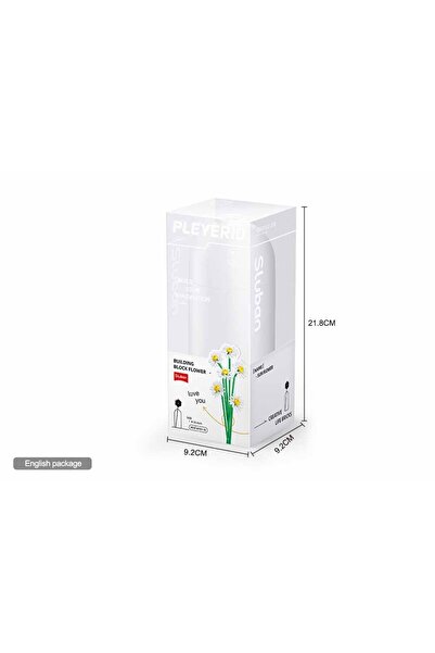 Sluban Flower Vase Building Kit - A Unique Flower Container with 221 PCS and Flowers Daisy
