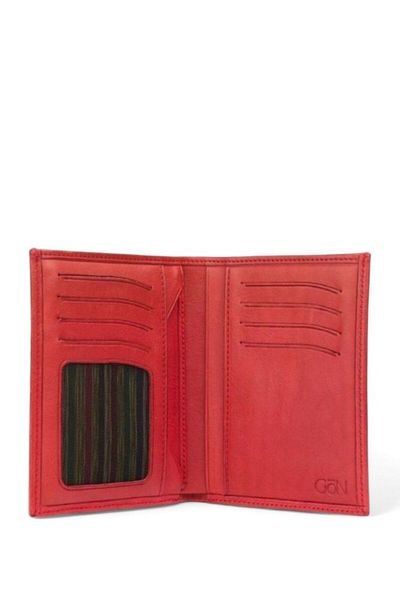 GÖN Valon Red Soft Leather Men's Wallet 12 Valon