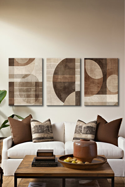 Voovart Kanvas Modern Duvar Tablosu 3’lü Canvas Tablo Seti  - VOOV4315