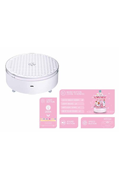 Sluban Multifunctional Carousel Building Set 566 Pieces, with Light, Music, and Mini Figures