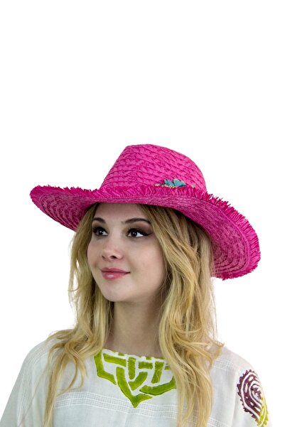 Bay Şapkacı Geniş Kenarlı Hasır Şapka 1414