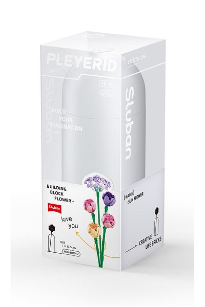 Sluban Flower Vase Building Kit - A Unique Flower Container with 187 PCS and Flowers Peony