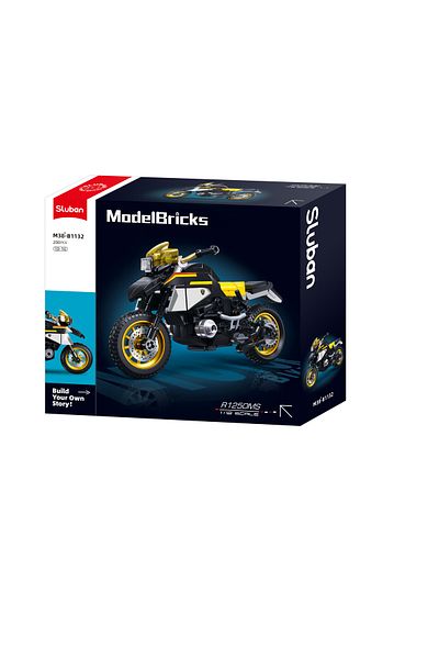 Sluban Power Bricks Series, Motorcycle R1250 Building Set 200 Pieces, Yellow