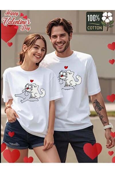 Pupa 1 Adet Sevgili Kombini Baskılı Tshirt -kombin Yapmak Için Sepete 2 Ad.ekleyiniz Sevgililer Günü