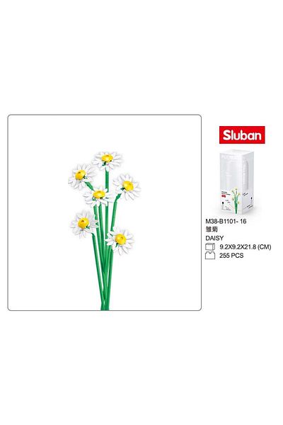Sluban Flower Vase Building Kit - A Unique Flower Container with 221 PCS and Flowers Daisy