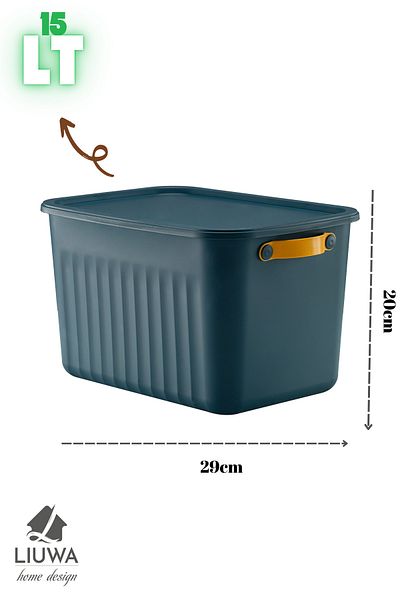 LIUWA Multipurpose Organizer, Box with Lid, Decorative Storage Box, Bathroom Kitchen Toy Organizer