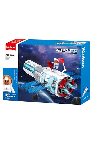 Sluban Space Series - Space Station Building Blocks 292 Pieces, with Minifigures