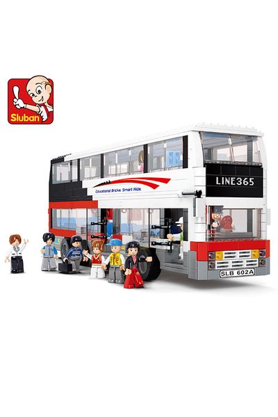 Sluban Luxurious Bus Double Decker Building Blocks 741 PCS with 9 Mini Figures