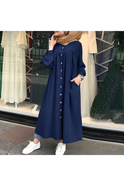 Toridas Linen Casual Summer Drawstring Women's Shirt Dress