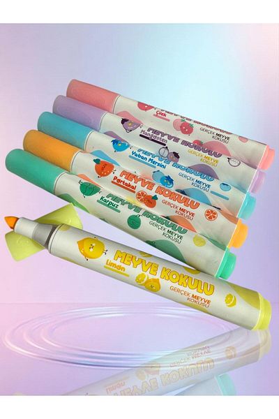 Polin Fruit Scented Highlighter Set 6 Pack