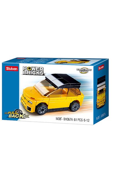 Sluban Power Bricks Series - Yellow Electric Vehicle Building Blocks 61 PCS