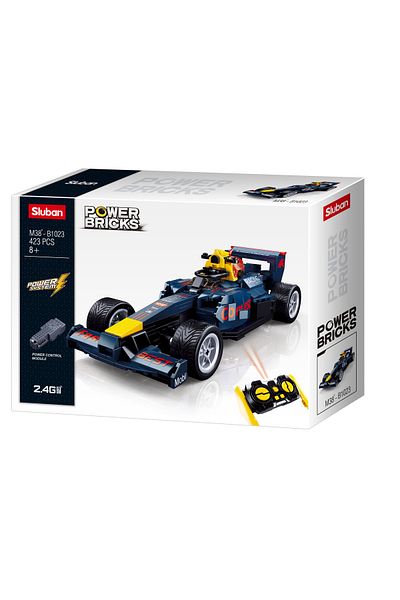 Sluban Power Bricks Series, Racing Car Building Set 423 Pieces, with Remote Conrtol,Blue