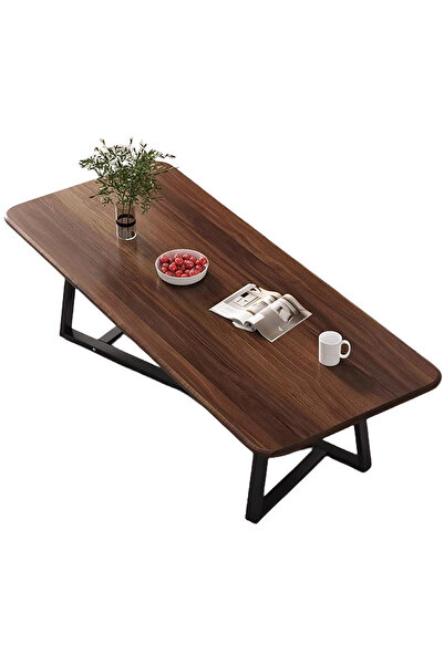 EqiEch طاولة وسط، طاولة قهوة مستطيلة فاخرة وخفيفة الوزن، إطار فولاذي، أنيقة و...