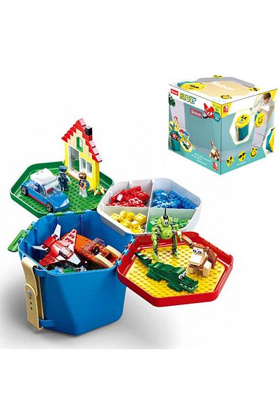 Sluban Block Bucket Building Set 334 PCS - for Boys 4+ Years Old