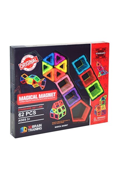 Başel Toys مغناطيس مغناطيسي 62 قطعة