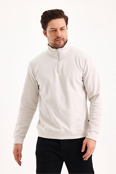 yakamor Unisex με μισό φερμουάρ ψηλός λαιμός Φούτερ