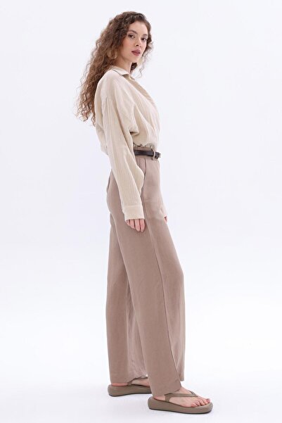 ALLDAY 24ds77033al0 Bol Paça Keten Kadın Pantolon