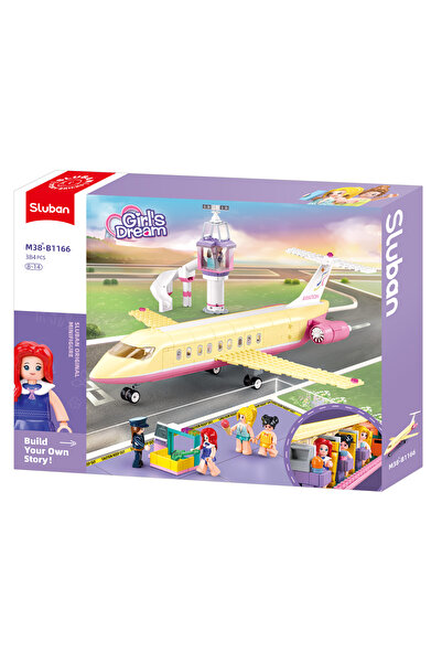 Sluban Girl's Dream Series - Luxurious Plane Building Blocks 384 Pieces, with Minifigures