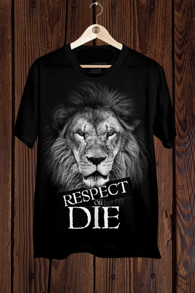 FECCY Tricou oversize din bumbac cu imprimeu Respect or Die