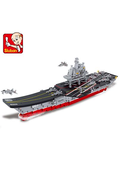 Sluban Aircraft Carrier 1058 PCS, for Ages 6+ Years Old Multi-Color
