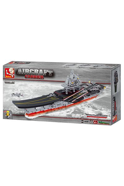 Sluban Aircraft Carrier 1058 PCS, for Ages 6+ Years Old Multi-Color