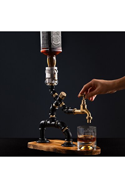 Genel Markalar Kahverengi Demir Adam Lampenser İçki Çeşmesi, şık ve kullanışl...