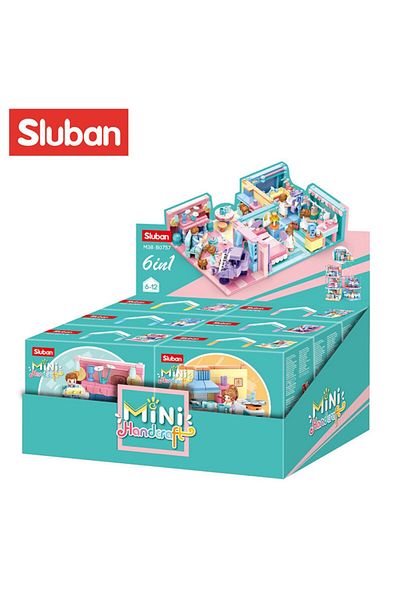Sluban Mini Handcraft Building Blocks (6 Boxes) , for Ages 6+ Years Old
