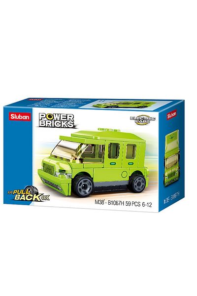 Sluban Power Bricks Series - Green Electric Vehicle Building Blocks 59PCS